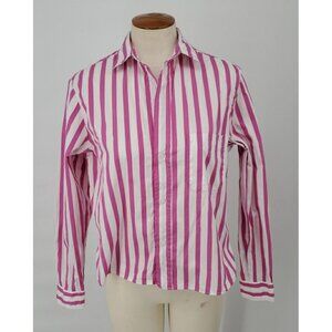 Frank & Eileen Pink and White Striped Button Down Shirt